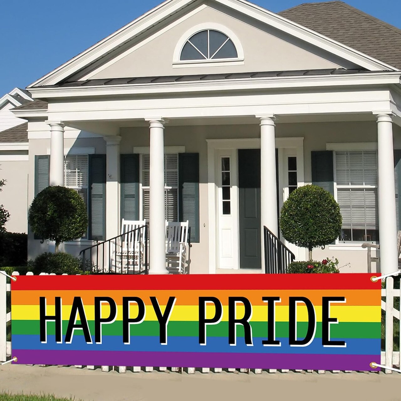 Happy Pride Month Decorations - Sounds Gay Im in Banner( 8.2x1.6ft)